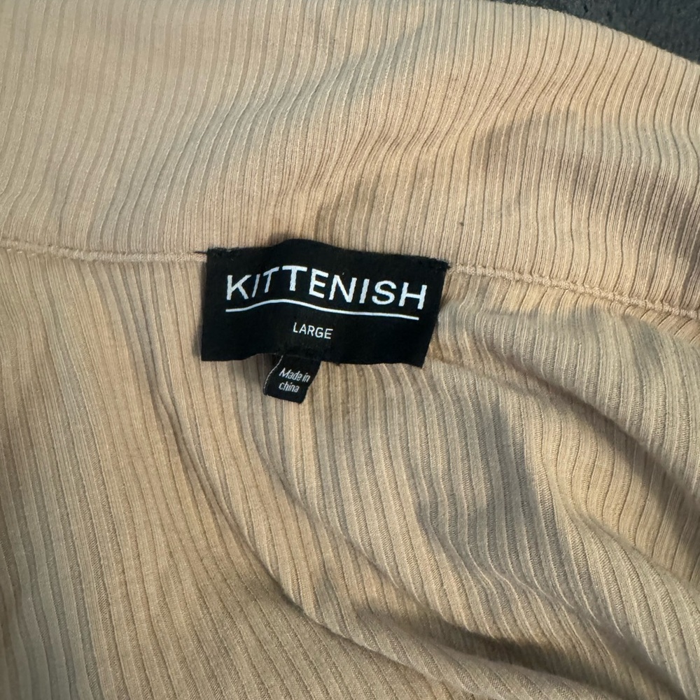 Tan Ribbed Cropped Sweater - Picture 3 of 3
